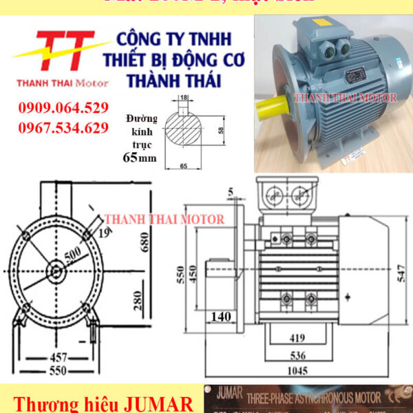 Động cơ điện 3 pha 90kw 125HP 2Poles mặt bích