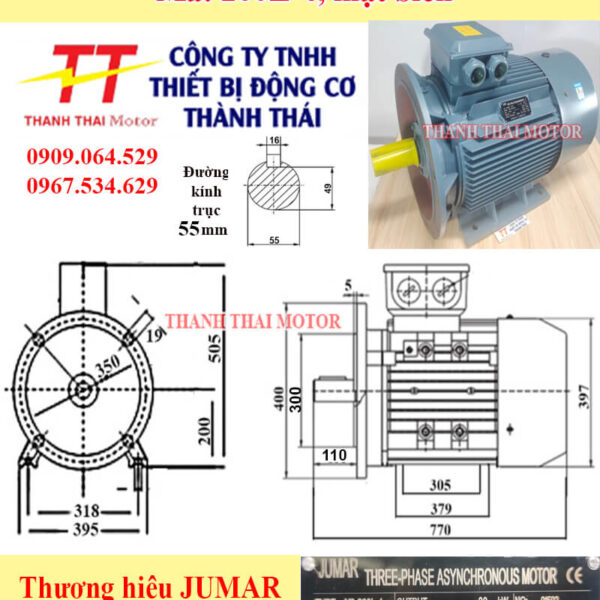 Động cơ điện 3 pha 30KW 40HP 4Poles mặt bích