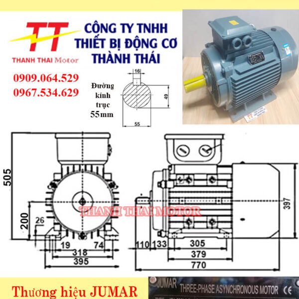 Động cơ điện 3 pha 30kw 40HP 2Poles chân đế