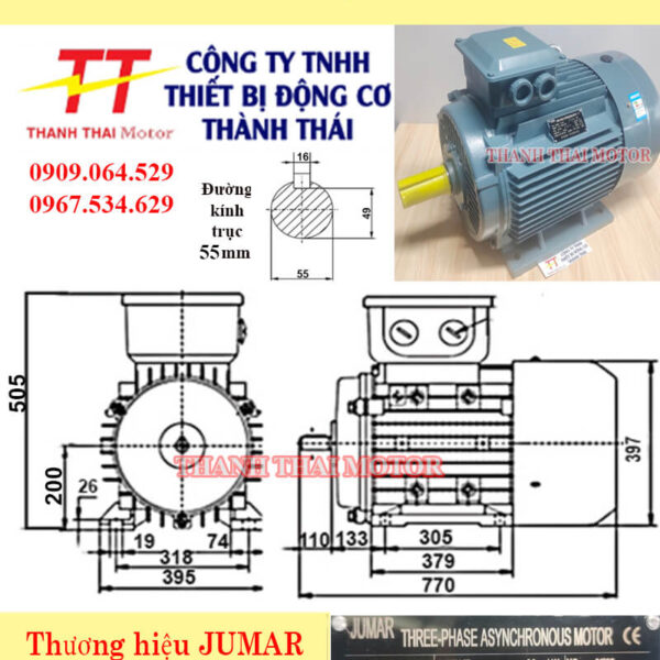 Động cơ điện 3 pha 30kw 40HP 4Poles chân đế