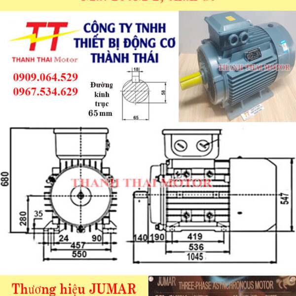 Động cơ điện 3 pha 90kw 125HP 2Poles chân đế