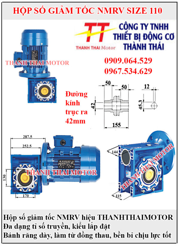 Hộp giảm tốc NMRV size 110