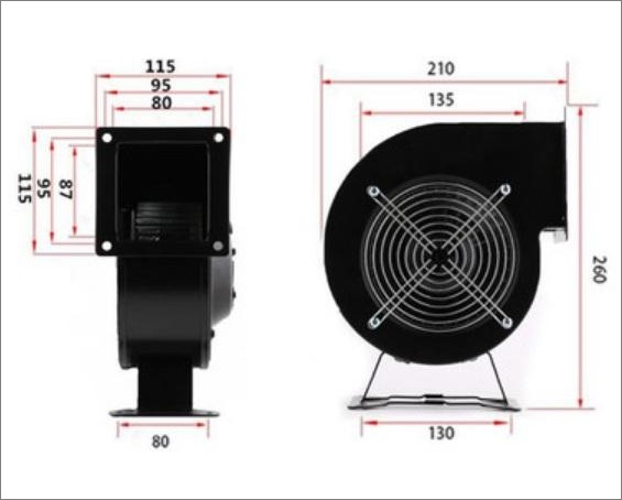 Quạt ly tâm mini công suất nhỏ 