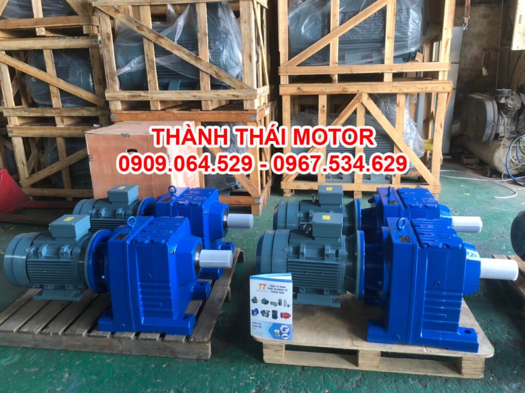 Motor giảm tốc tải nặng chân đế trục thẳng